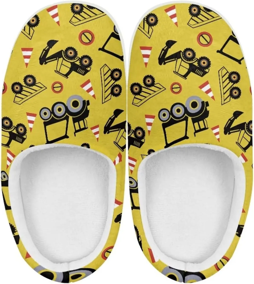 Cartoon Animals Children's Fuzzy Slippers Boys Girls Cozy Warm Winter House Slippers Comfy with Non-Slip Sole for Little Kids SizeUS 9-15