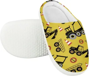 Cartoon Animals Children's Fuzzy Slippers Boys Girls Cozy Warm Winter House Slippers Comfy with Non-Slip Sole for Little Kids SizeUS 9-15