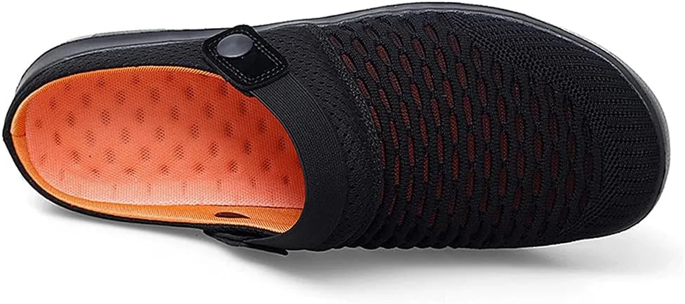 ChicLovey Mens Hollow Mesh Breathable Walking Slippers Garden Clog Summer Shoes Sandals
