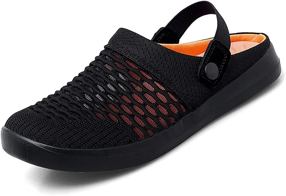 ChicLovey Mens Hollow Mesh Breathable Walking Slippers Garden Clog Summer Shoes Sandals