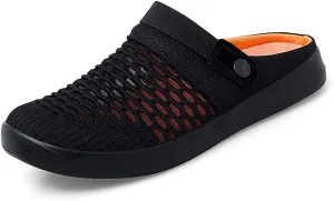 ChicLovey Mens Hollow Mesh Breathable Walking Slippers Garden Clog Summer Shoes Sandals