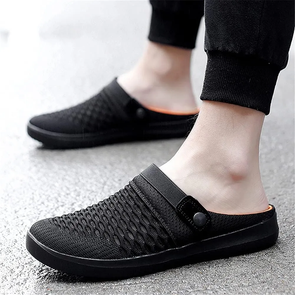 ChicLovey Mens Hollow Mesh Breathable Walking Slippers Garden Clog Summer Shoes Sandals