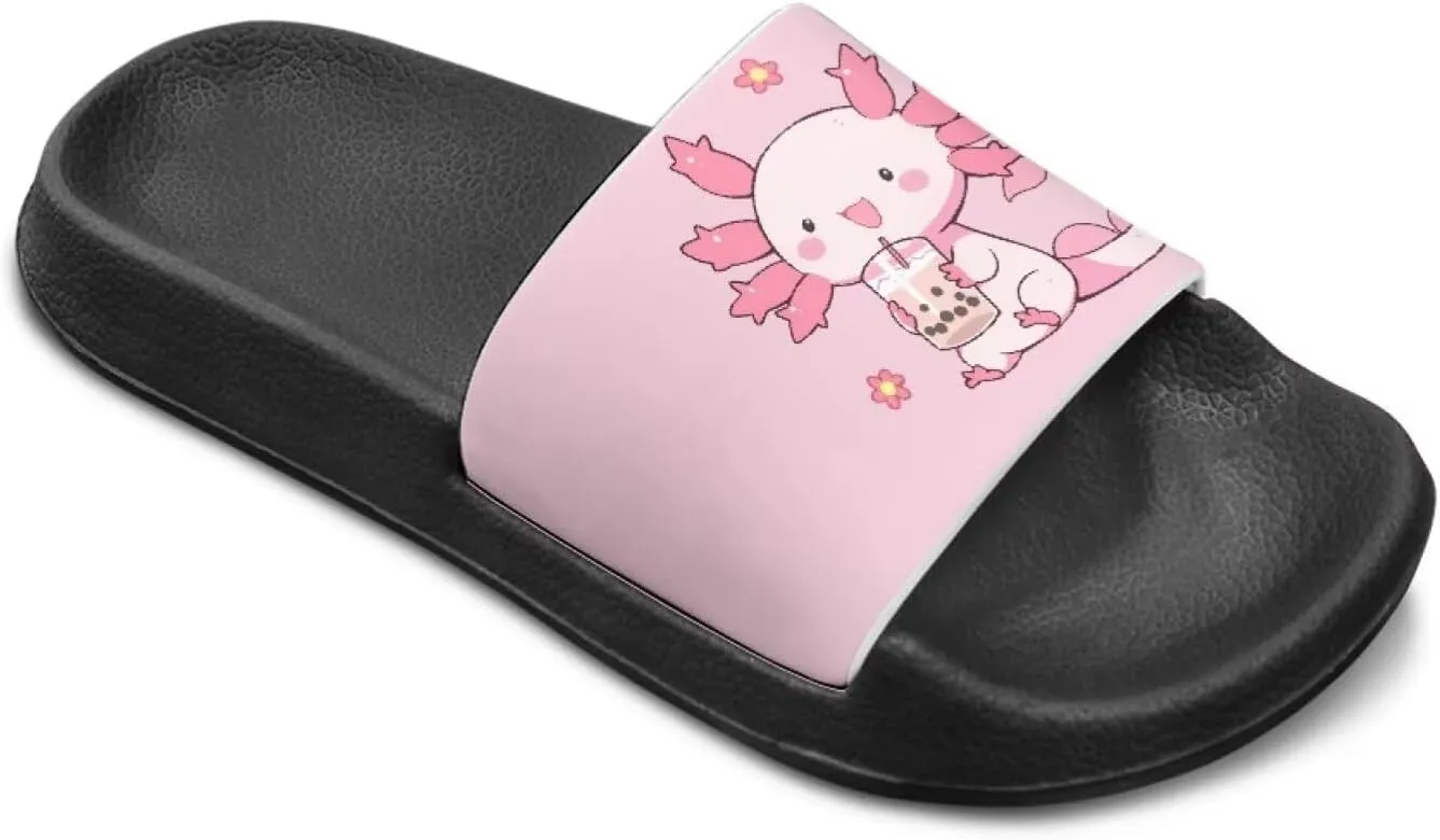 Children's Slippers Beach Sandals Slide Sandals Filp-Flops for Kids Girls Gift for Daughters Little Sisters Black