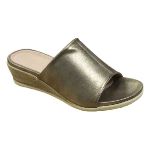 Cipriata DANTINA Womens High Wedge Mule Sandals Gold