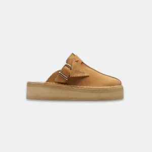 Clarks Women's TrekWedge Mule Mid Tan Sude