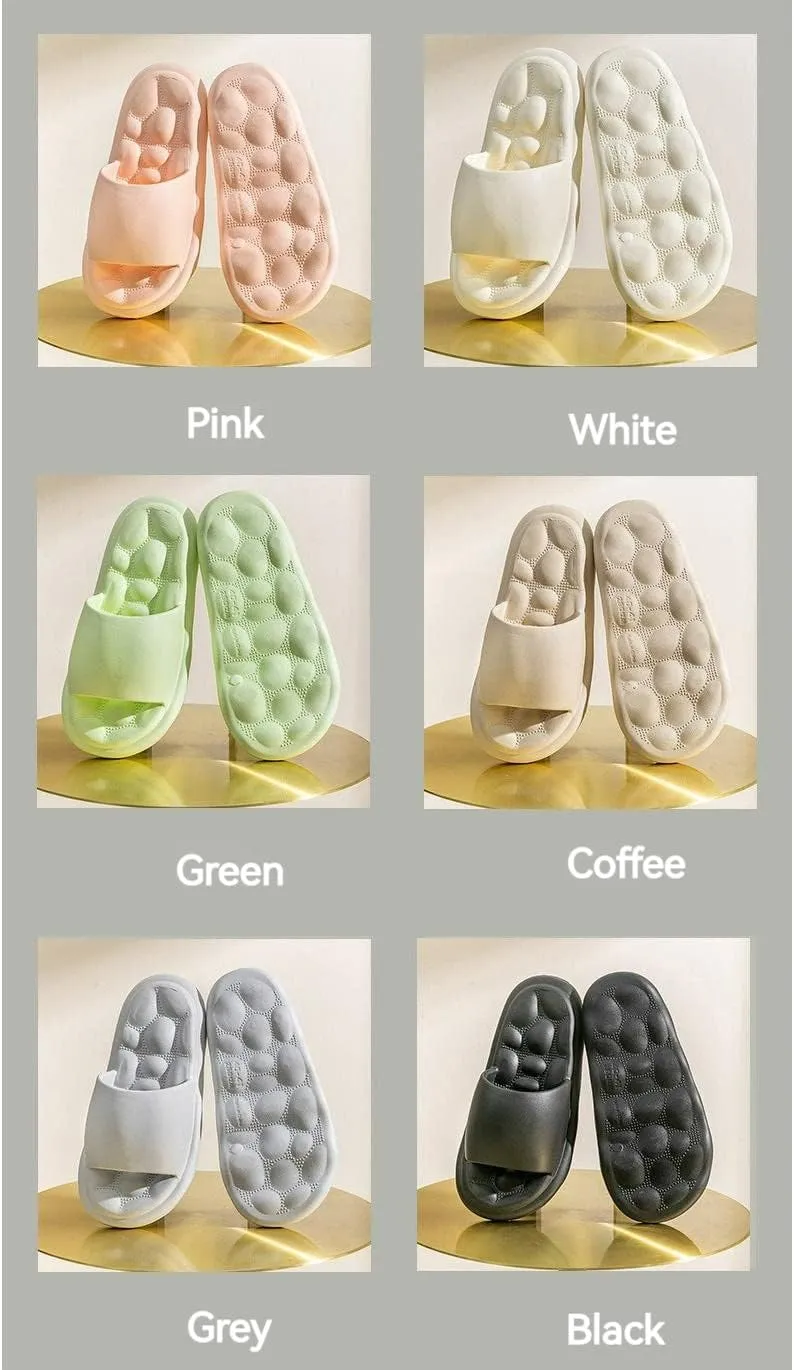 Cloud Pillow Comfy Slippers Thick Sole Cute Soft Cushion Platform Non-Slip Quick Drying Open Toe Home House Bathroom Bedroom Slides Lightweight EVA Sandals Indoor and Outdoor Shoes Unisex for Women and Men