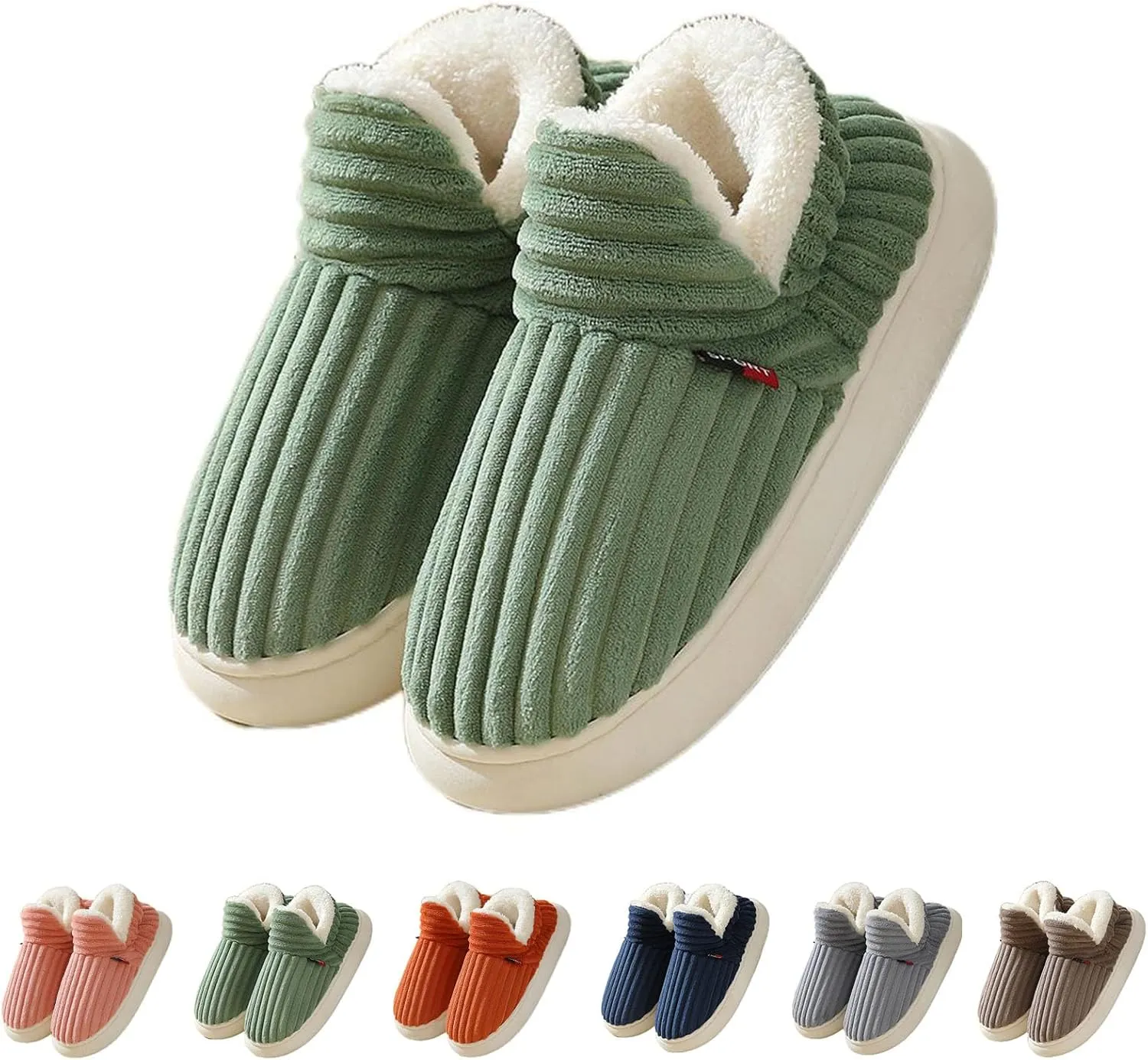 Cloud Slippers, Warm Fuzzy Slippers Thick Sole Anti-Skid Cozy Plush House Slides