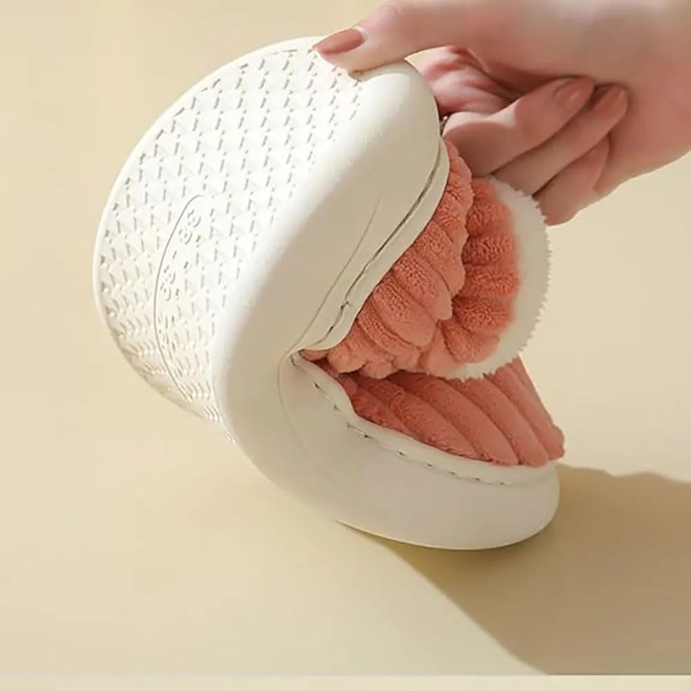 Cloud Slippers, Warm Fuzzy Slippers Thick Sole Anti-Skid Cozy Plush House Slides