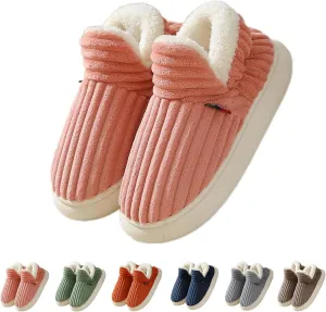 Cloud Slippers, Warm Fuzzy Slippers Thick Sole Anti-Skid Cozy Plush House Slides
