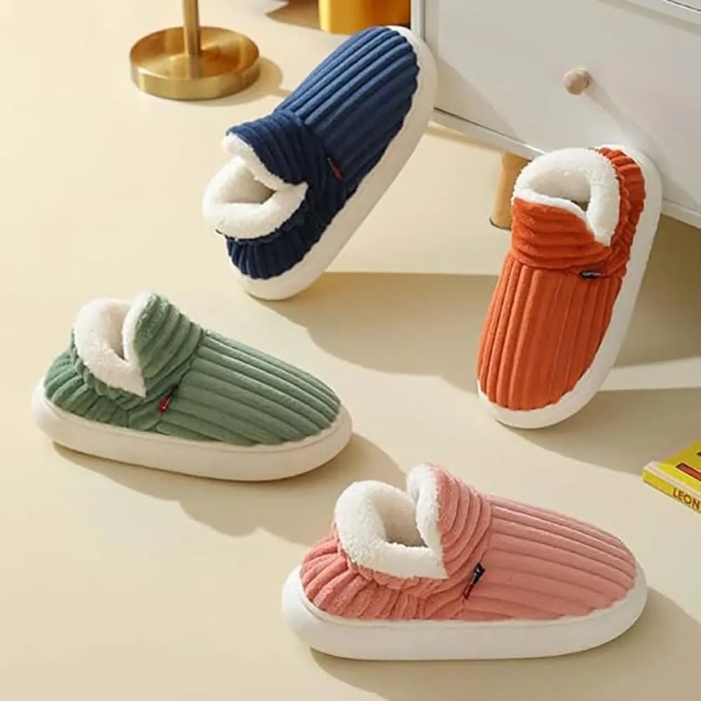 Cloud Slippers, Warm Fuzzy Slippers Thick Sole Anti-Skid Cozy Plush House Slides