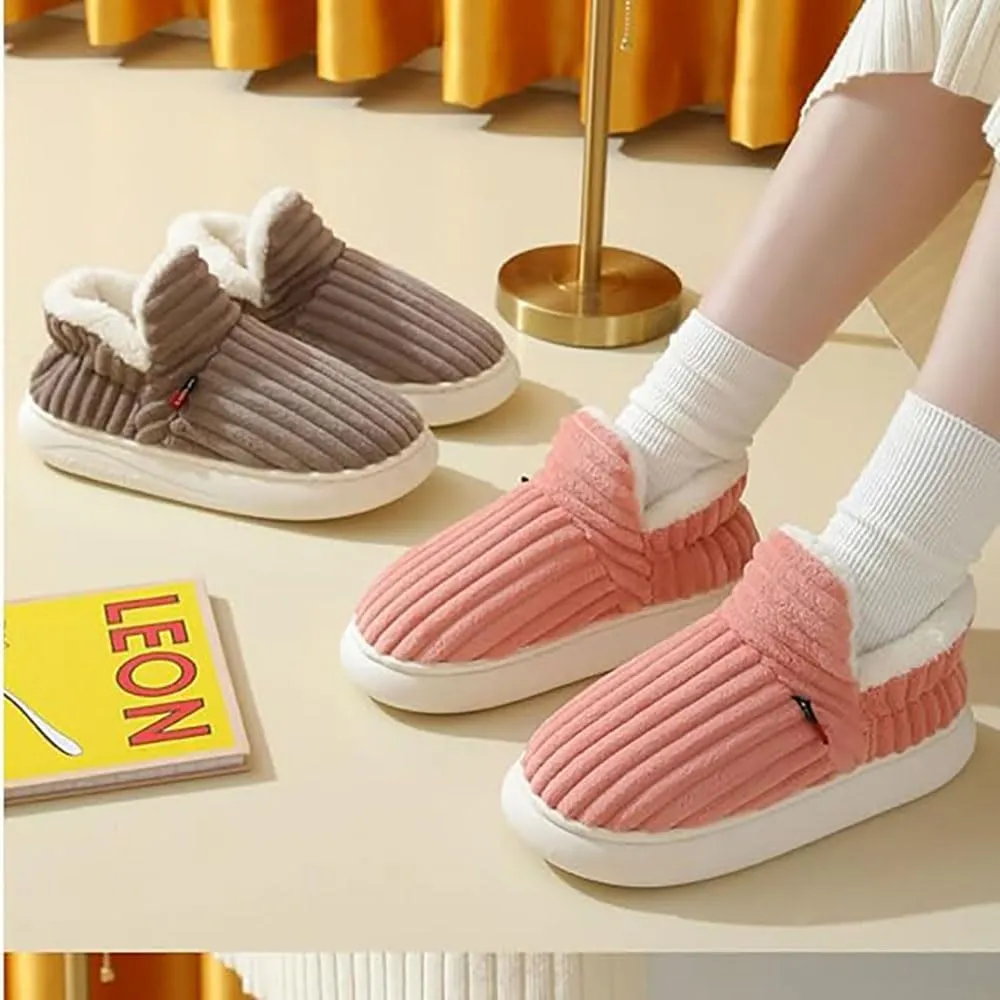 Cloud Slippers, Warm Fuzzy Slippers Thick Sole Anti-Skid Cozy Plush House Slides