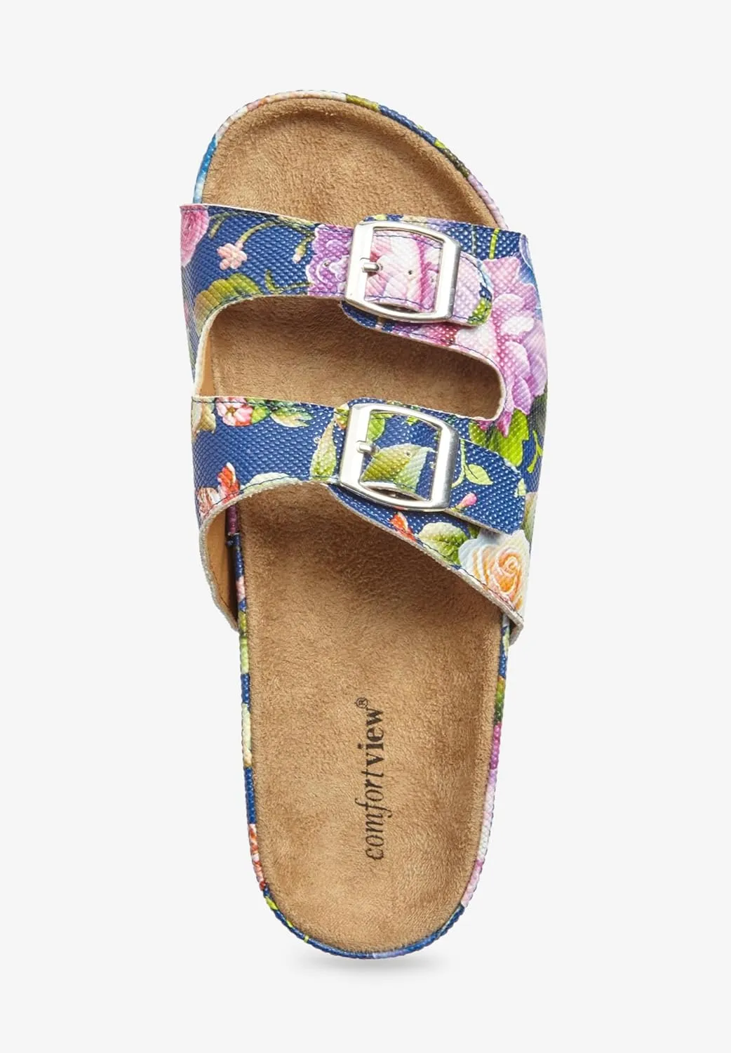 Comfortview Women's Wide Width The Maxi Footbed Sandal