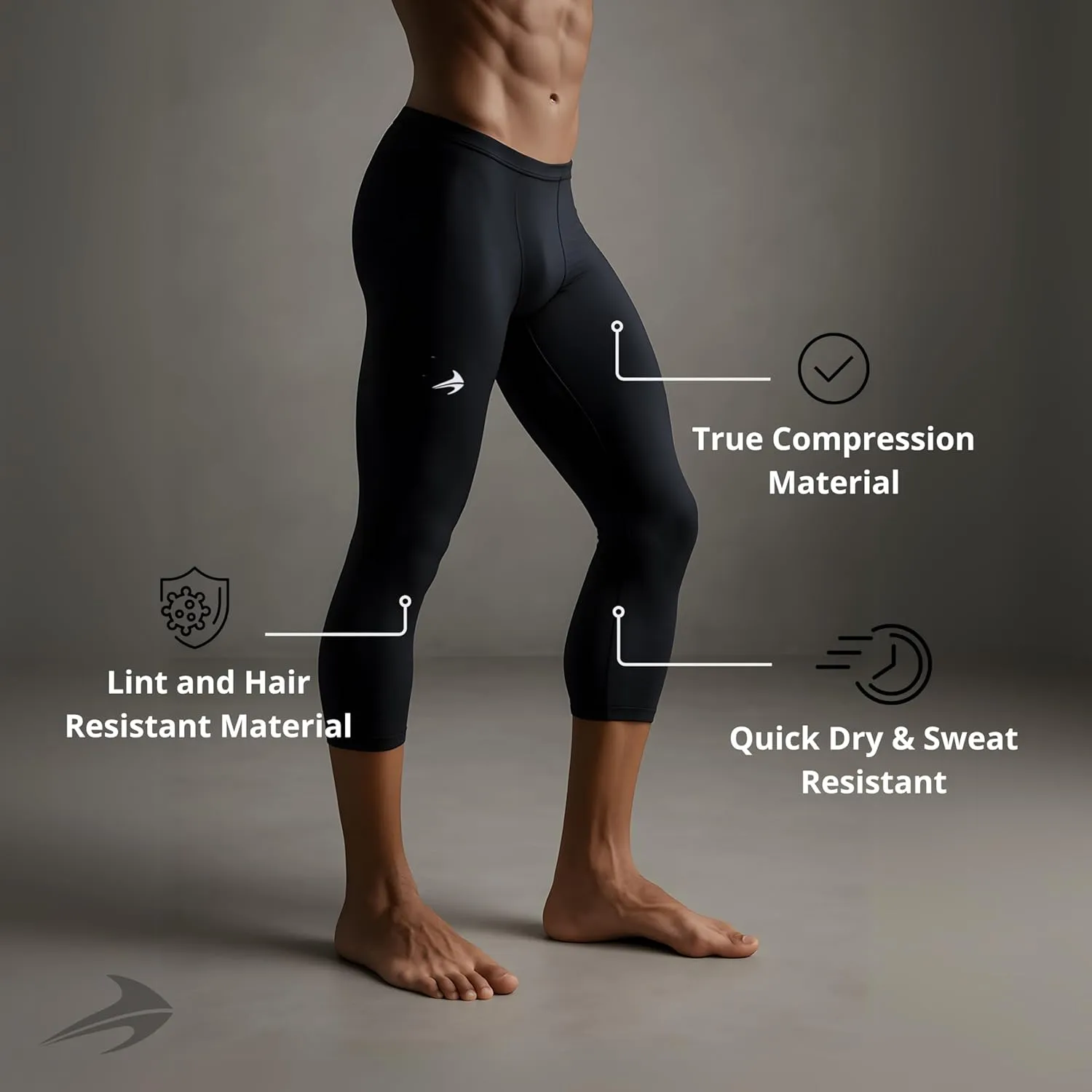 CompressionZ Men's Compression Pants for Workout, Sports|Base Layer Running Tights Leggings