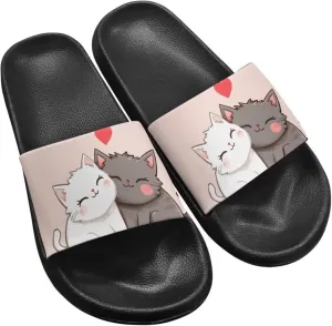 Couple Pattern Slide Sandals for Women Men Ultra Comfort Recovery Pillow Slippers Soft Summer Beach Shoes
