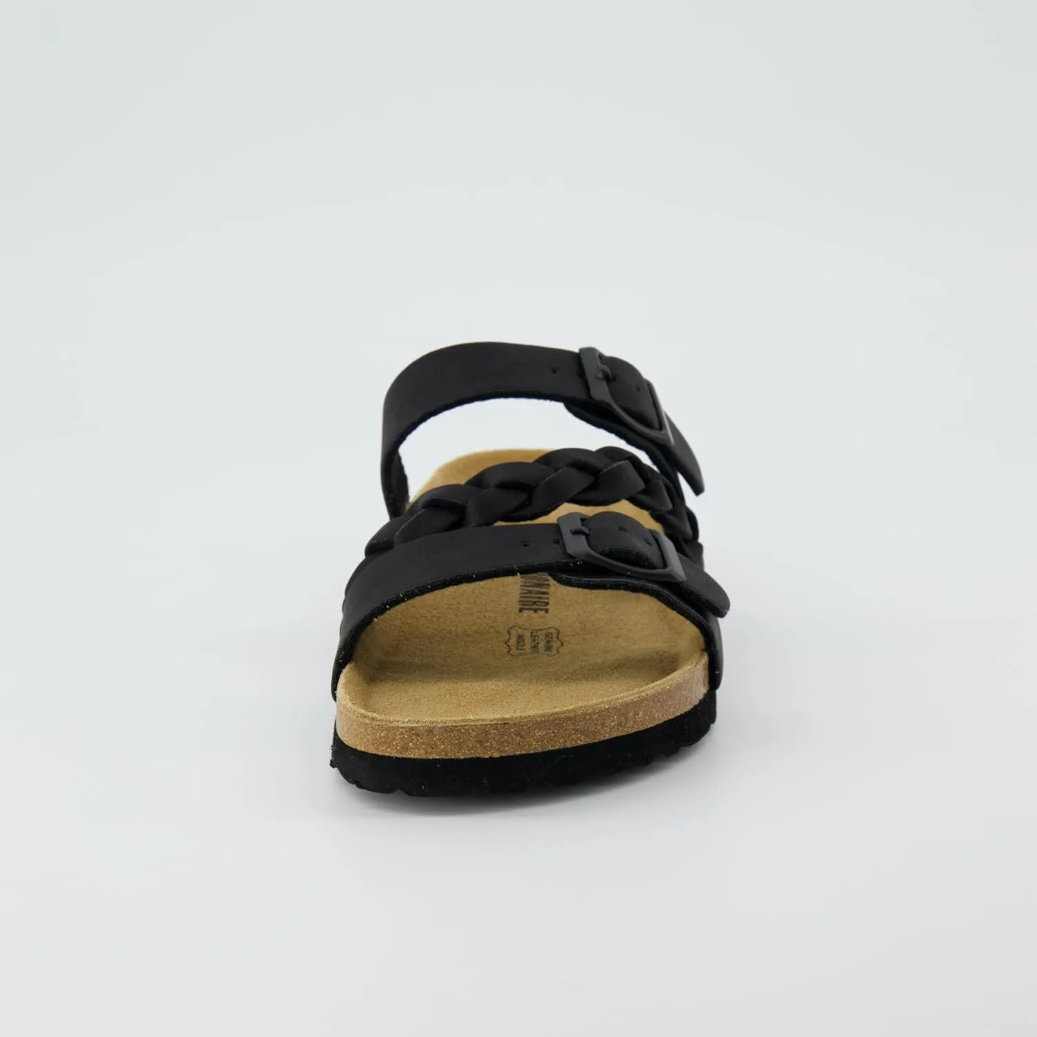 CUSHIONAIRE Women's Lizzy Cork Footbed Sandal - Comfortable, Adjustable Straps, Arch Support, Wide Widths Available, Boho Chic Summer Slides