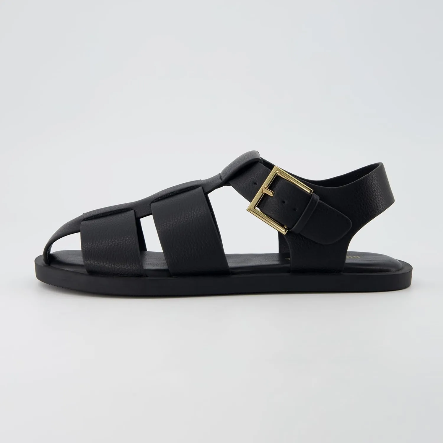 CUSHIONAIRE Women's Plaza Fisherman Sandal – Soft Vegan Leather, Adjustable Buckle Strap, Memory Foam, Wide Widths Available