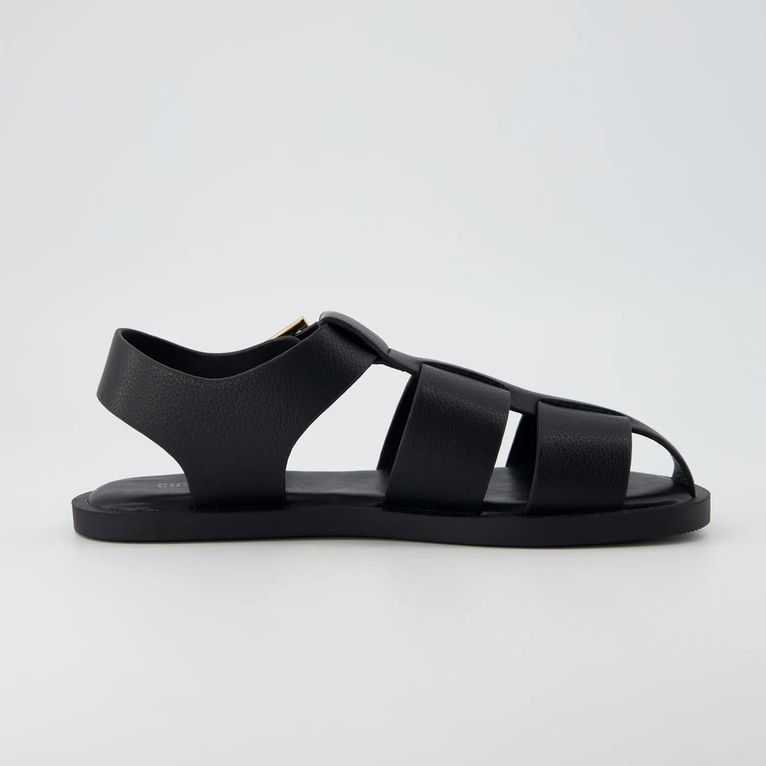 CUSHIONAIRE Women's Plaza Fisherman Sandal – Soft Vegan Leather, Adjustable Buckle Strap, Memory Foam, Wide Widths Available