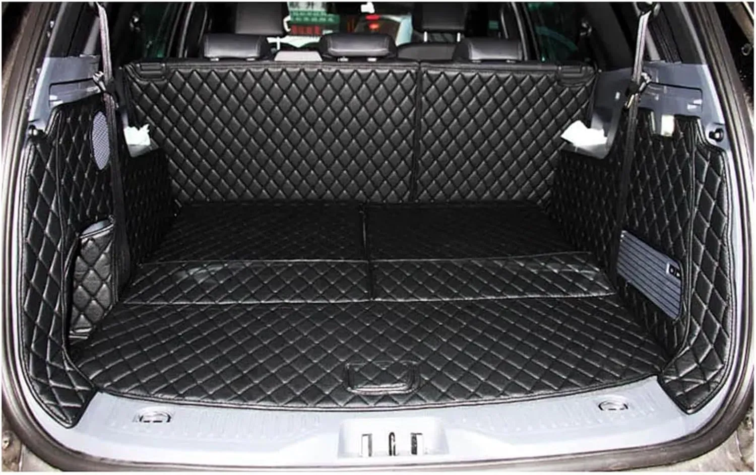 Custom ! Full Set Car Trunk Mats Compatible with Everest 7 Seats 2019-2016 Waterproof Cargo Liner Boot Carpets