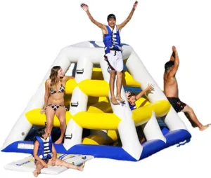 Customized Water Park Inflatable Triangle Slide, Water Climbing Tower Inflatable Toys, Suitable for Commercial Ocean Park, Water Sports,10ft/3m10ft/3m10ft/3m