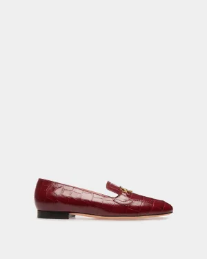 Daily Emblem Loafers In Burgundy Leather
