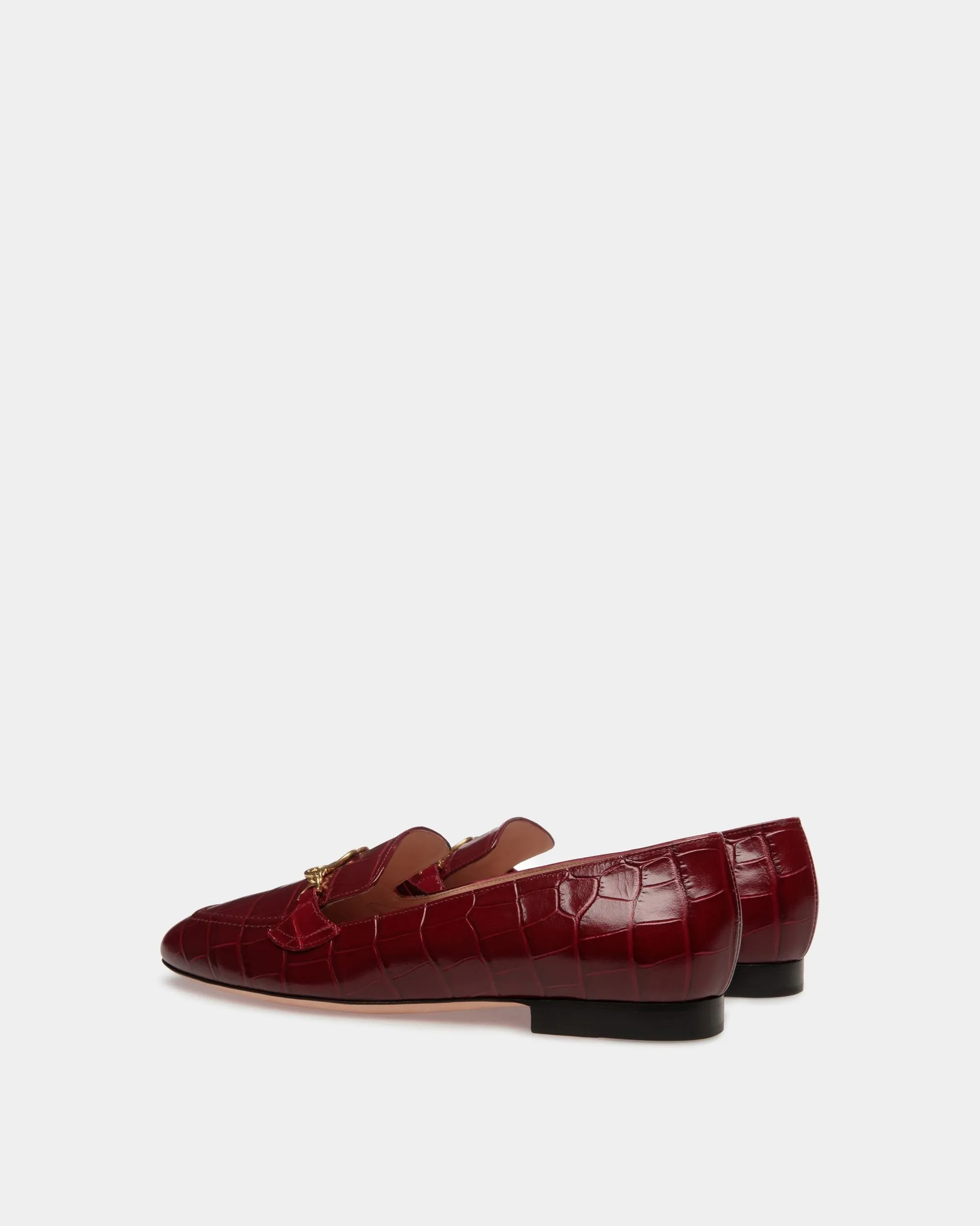 Daily Emblem Loafers In Burgundy Leather