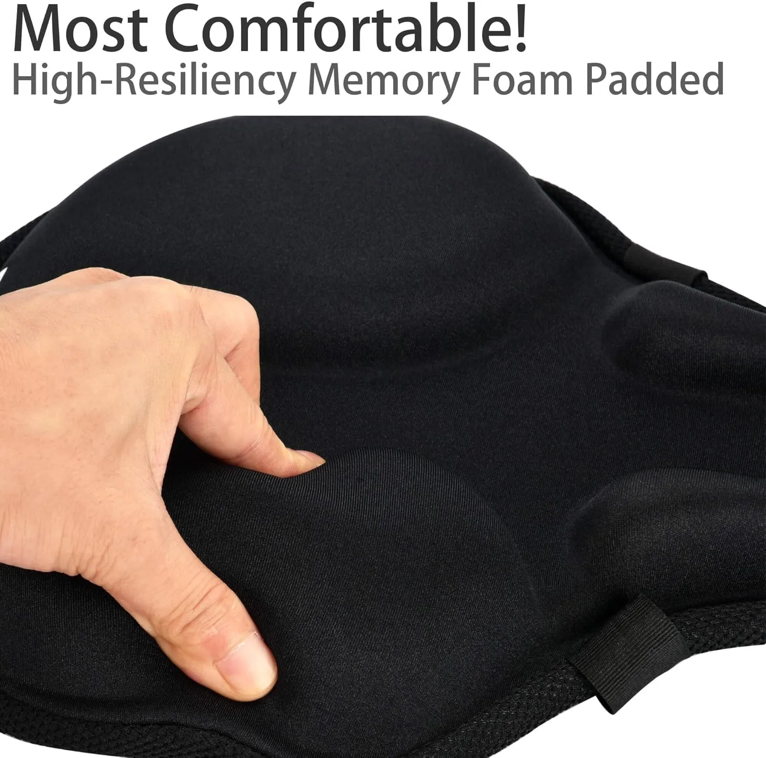 DAWAY Comfortable Bike Seat Cover - Silicone Gel & Memory Foam Padded Bike Seat Cushion for Men Women - Soft Bicycle Saddle Cover for Peloton, Stationary Exercise, Mountain Road Bikes - XL/Large/Small