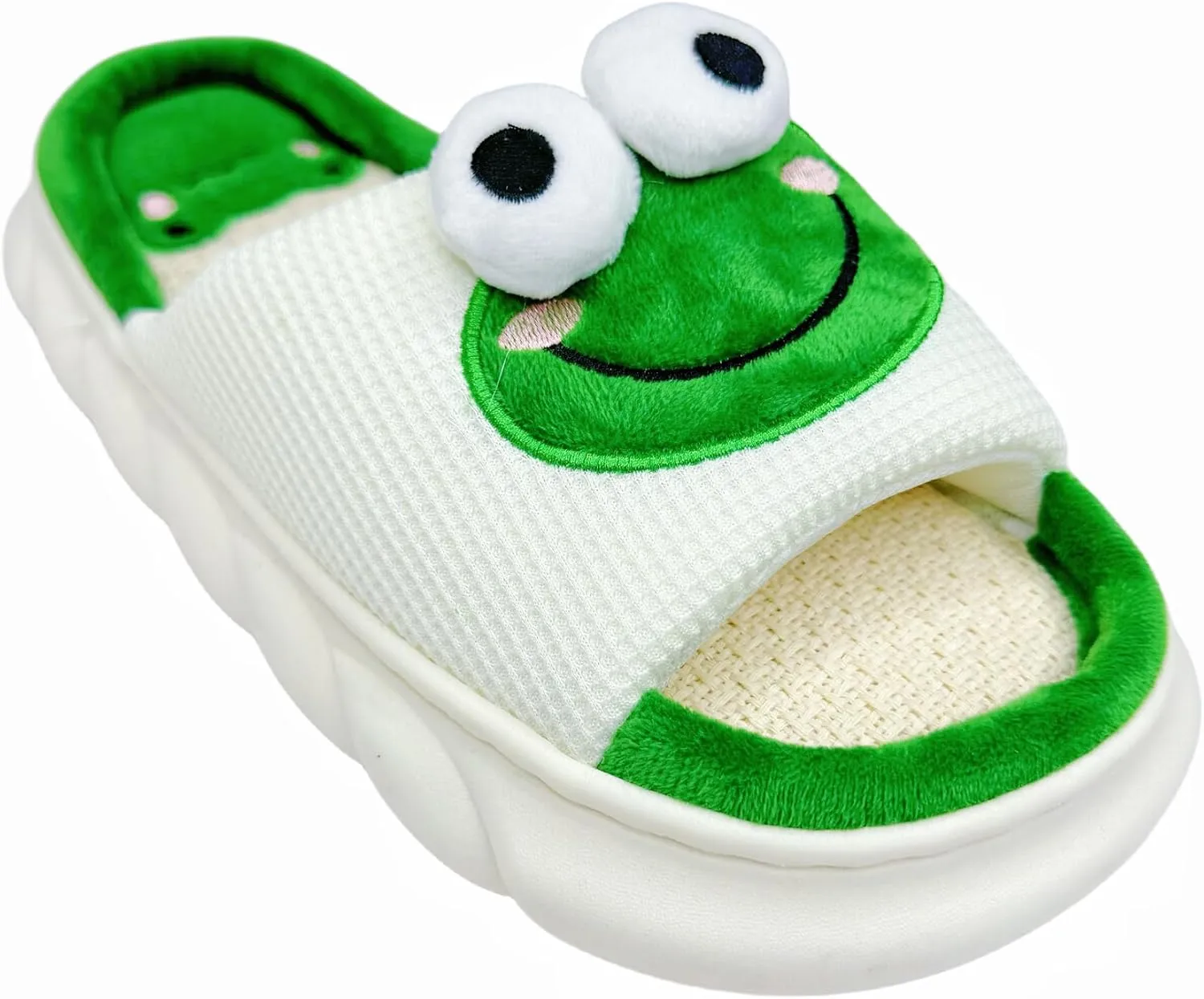DCLTD Womens Cartoon Animal Slippers Home Linen Slippers Men's and Women's Cartoon Slides Cloud Slippers Super Soft Shoes for Boys and Girls