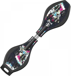 Deluxe Junior Caster Board in Amazing Blue Color, with Illuminating Wheels for More Excitement, Fun and Visibility, Durable Twistboard for Teenagers, Adults and Professional