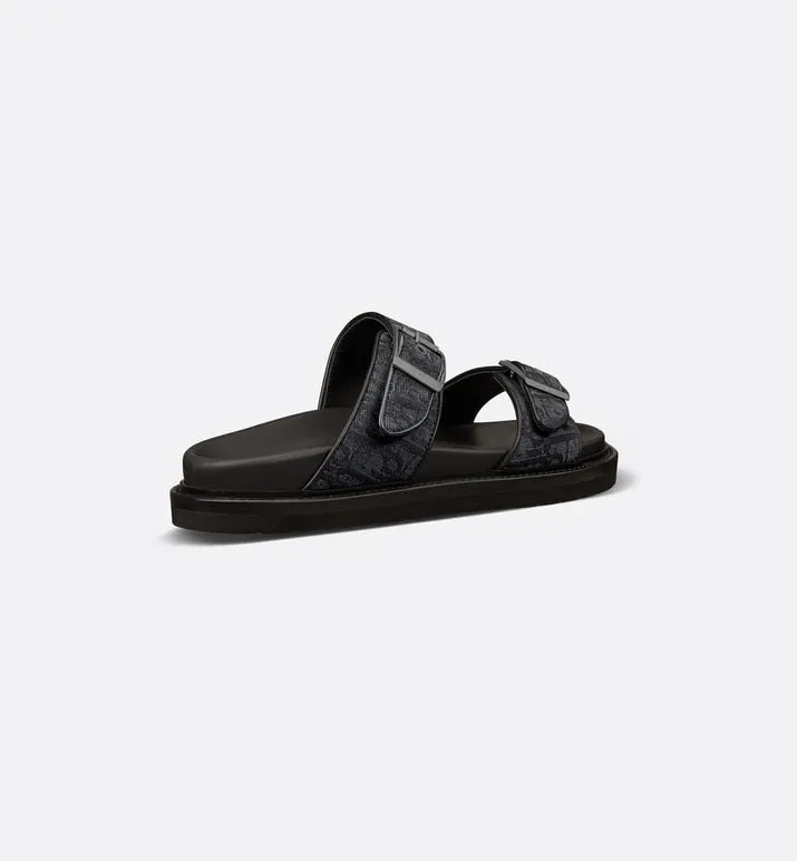 Dior Aqua Sandal • Black Dior Oblique Jacquard