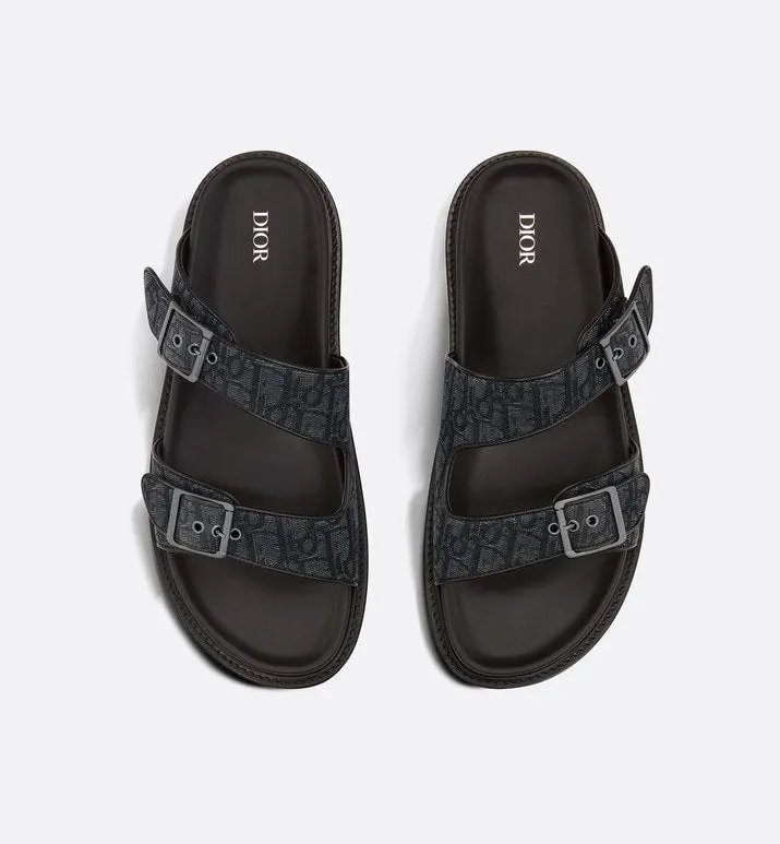 Dior Aqua Sandal • Black Dior Oblique Jacquard