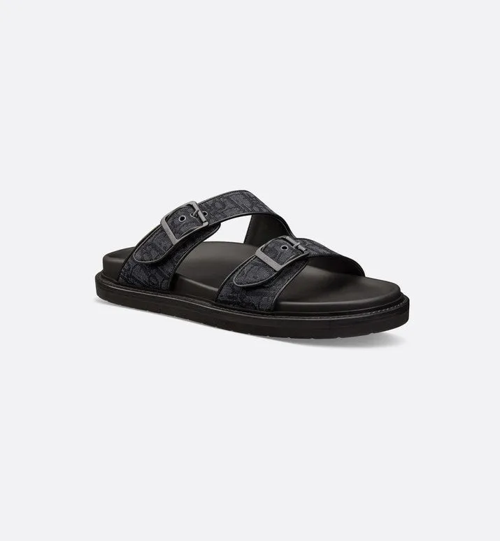 Dior Aqua Sandal • Black Dior Oblique Jacquard