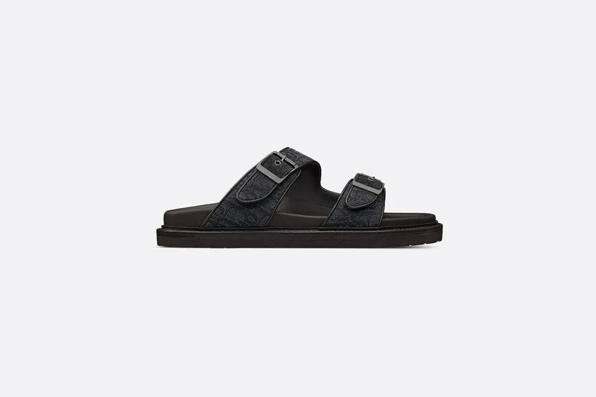 Dior Aqua Sandal • Black Dior Oblique Jacquard
