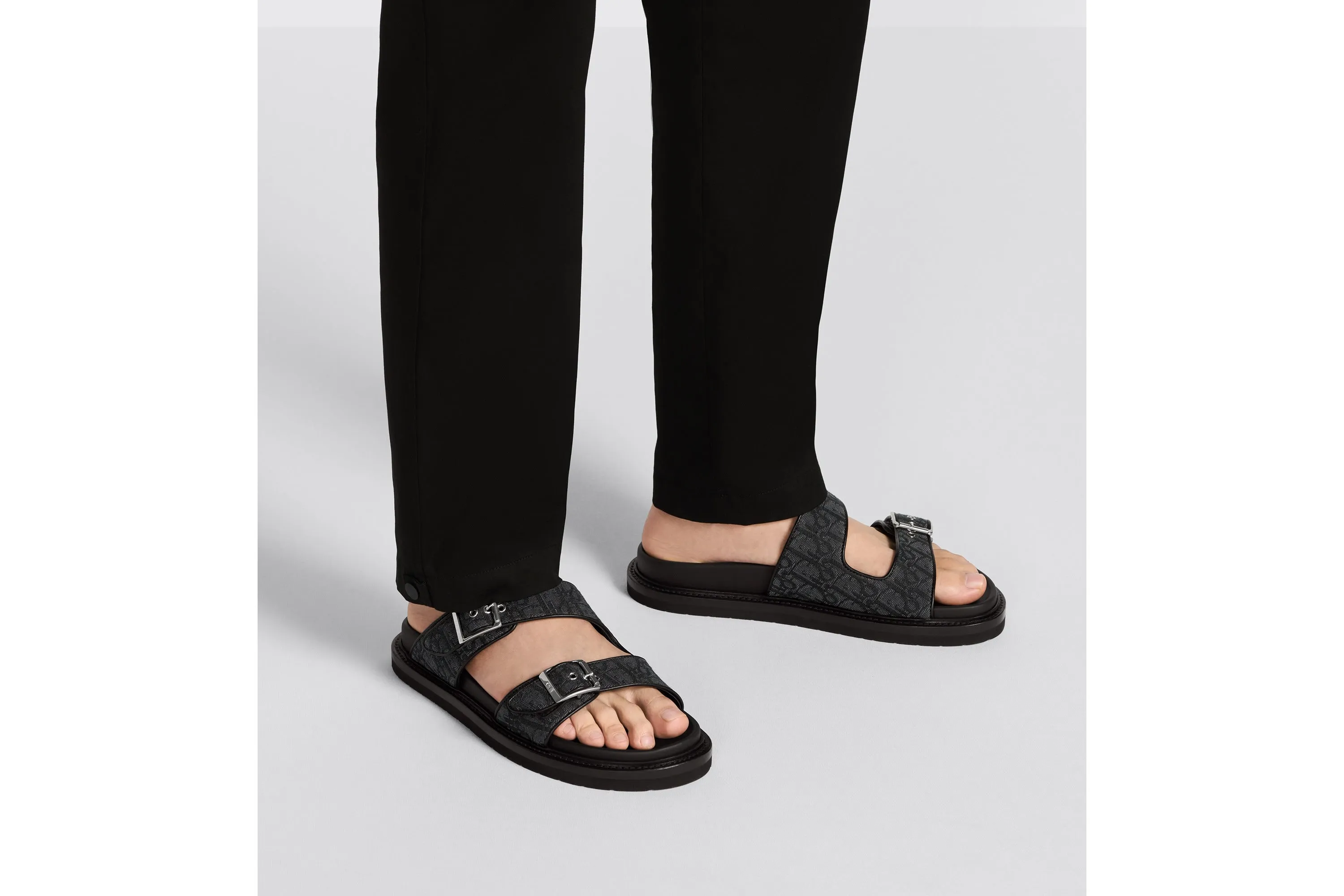 Dior Aqua Sandal • Black Dior Oblique Jacquard