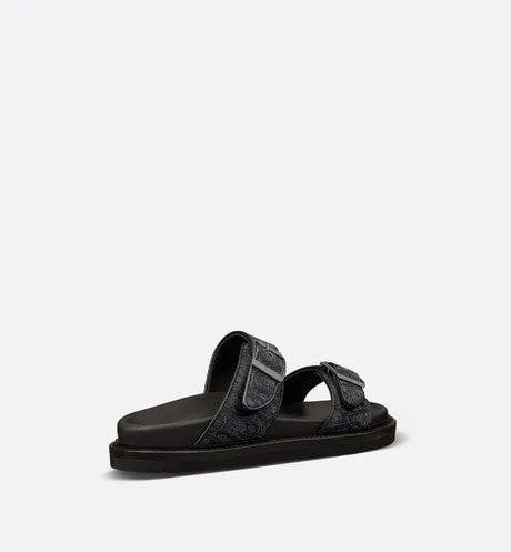 Dior Aqua Sandal • Black Dior Oblique Jacquard