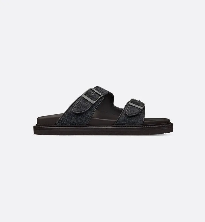 Dior Aqua Sandal • Black Dior Oblique Jacquard