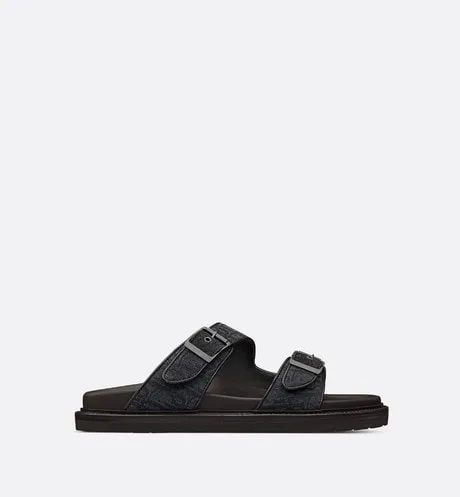 Dior Aqua Sandal • Black Dior Oblique Jacquard
