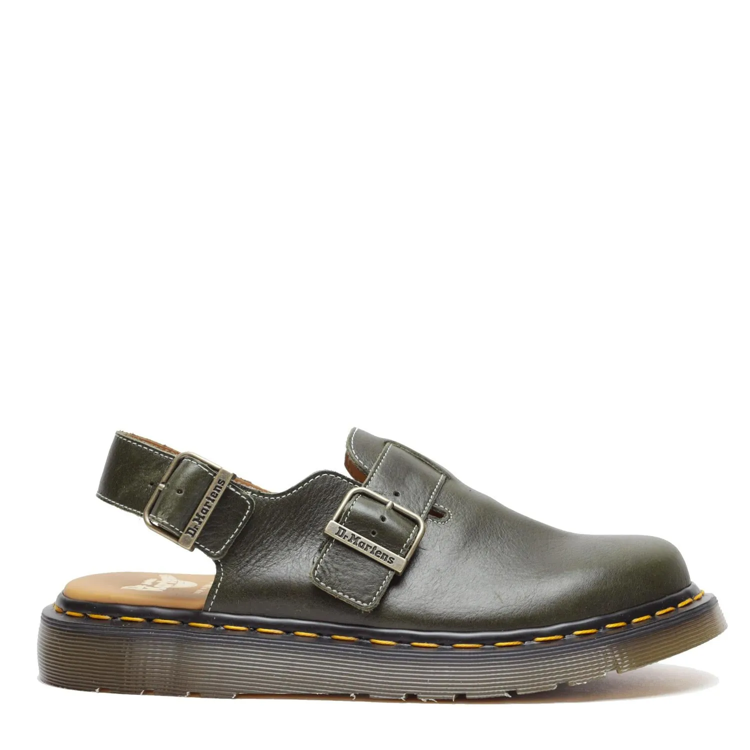 Dr. Martens Jorge Leather Mule Green Black Yellow 30939275 Shoe Sneaker Trainer