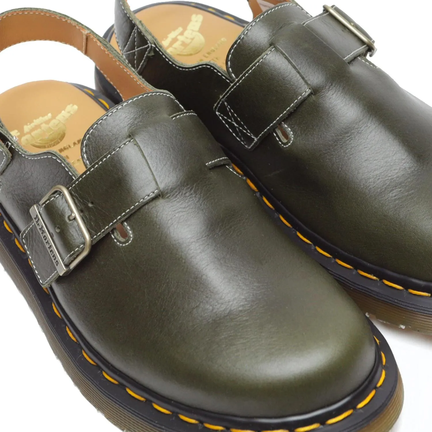 Dr. Martens Jorge Leather Mule Green Black Yellow 30939275 Shoe Sneaker Trainer