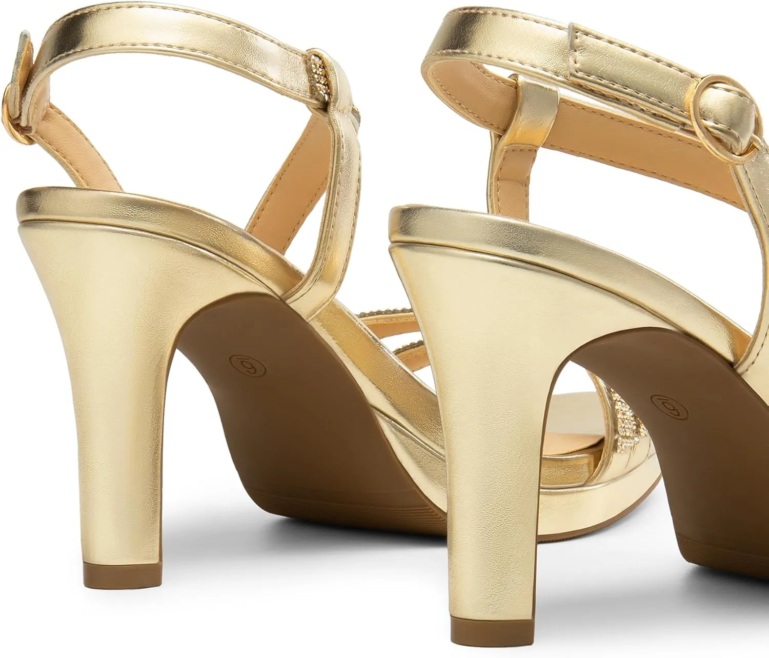 DREAM PAIRS Women's Platform Strappy Heels High Heeled Sandals Open Toe Comfortable Dressy Shoes with Adjustable Ankle Strap