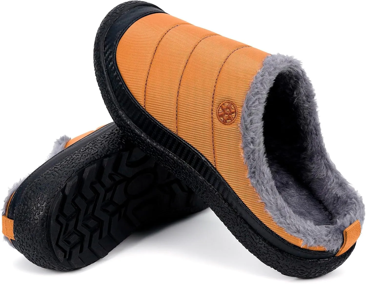 Eagsouni Womens Mens House Slippers Slip on Snow Winter Warm Fully Fur Lined Slippers Indoor Outdoor Shoes