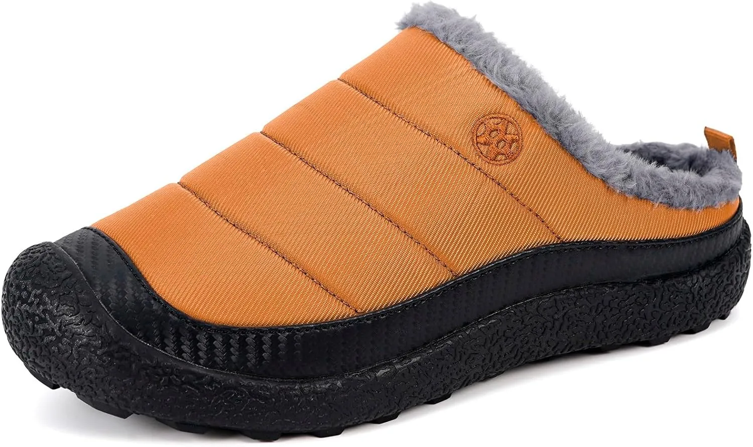 Eagsouni Womens Mens House Slippers Slip on Snow Winter Warm Fully Fur Lined Slippers Indoor Outdoor Shoes