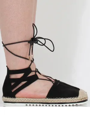 Early-bird special Up Lace Black Espadrilles Most-wanted Marisa Suede -