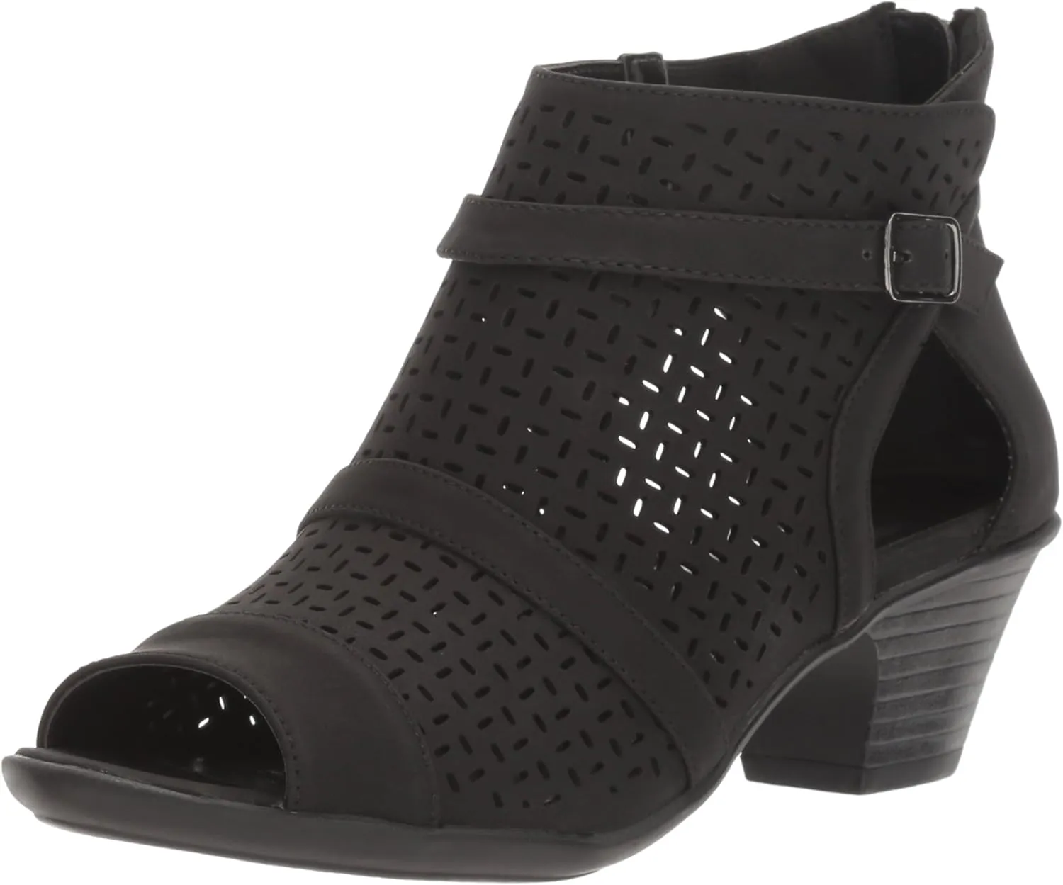 Easy Street womens Carrigan Heeled Sandal, Black, 9.5 US