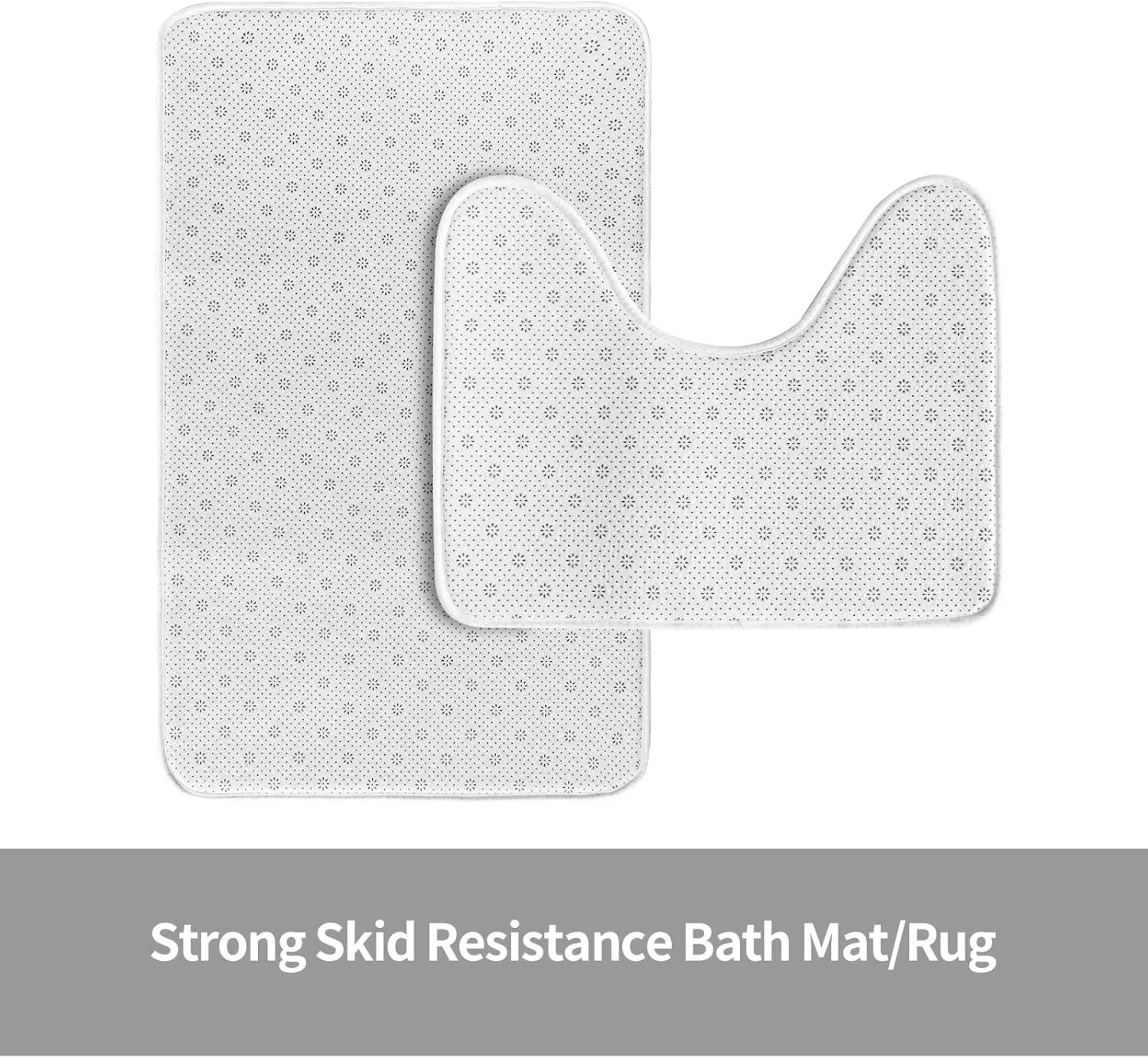 EkcoS Lovely Succulent Plants Bathroom Rugs Set 2 Piece Microfiber Bath Shower Mat and U-Shaped Toilet Rug Non Slip Absorbent Bath Rug for Tub