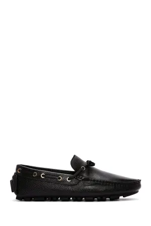 Erkek Siyah Deri Comfort Loafer