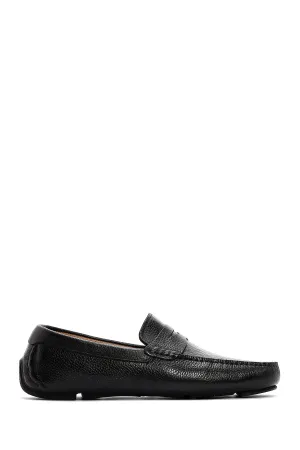 Erkek Siyah Deri Loafer