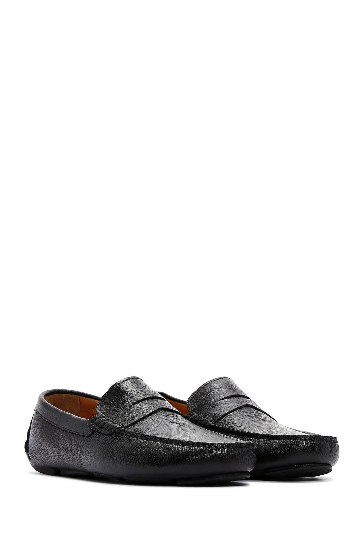 Erkek Siyah Deri Loafer