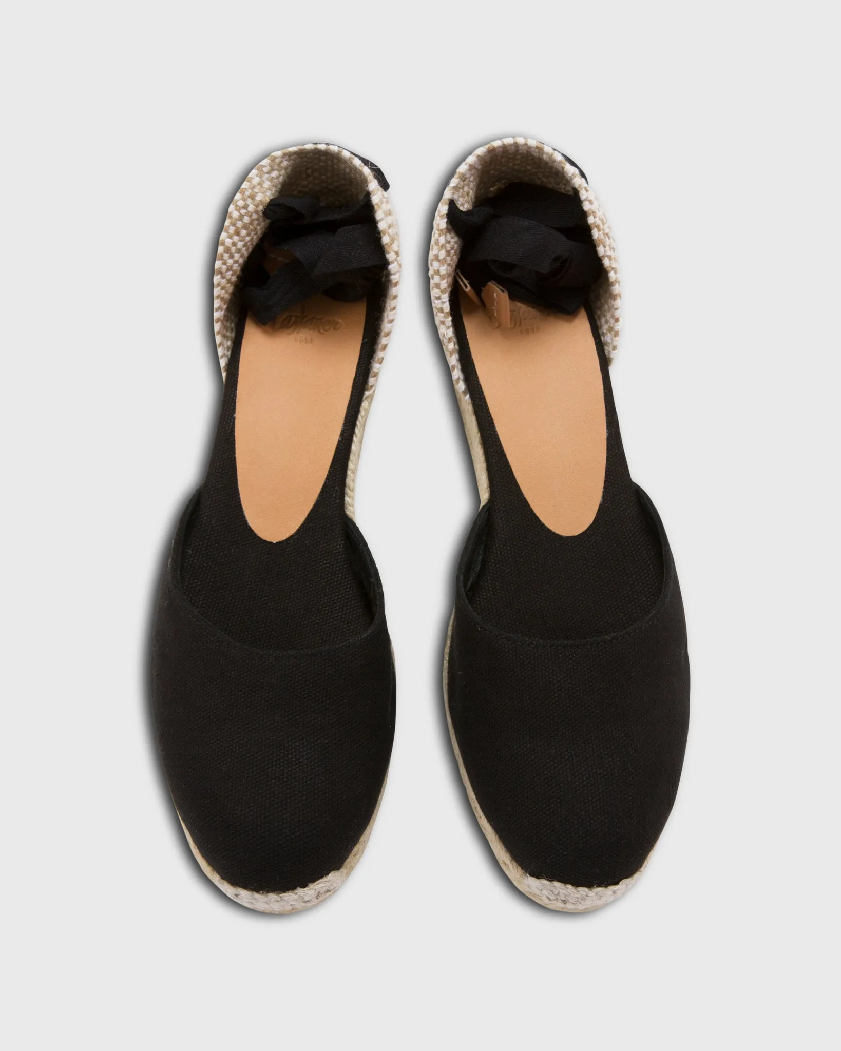 Extra Low Carina Espadrille in Black Canvas