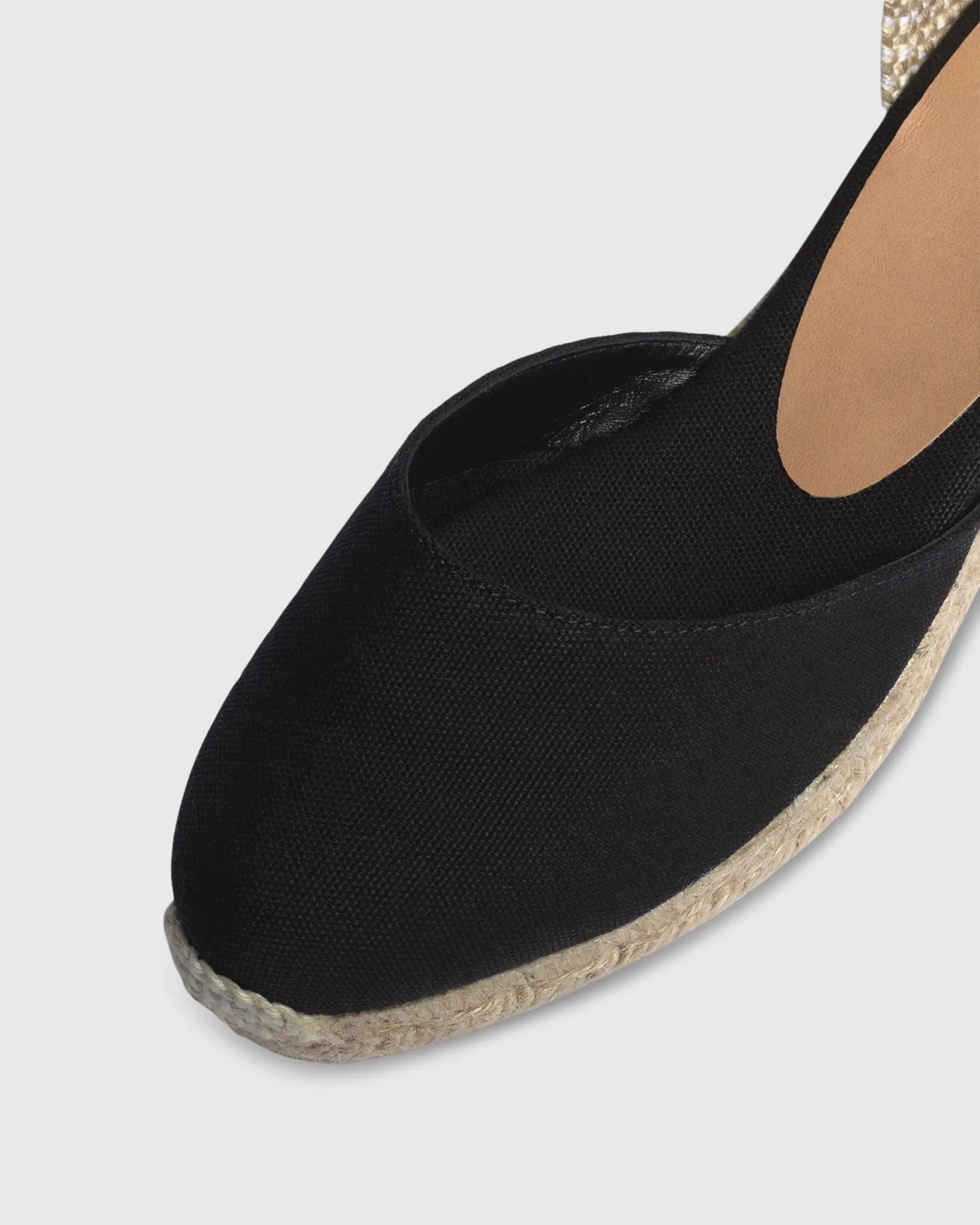 Extra Low Carina Espadrille in Black Canvas