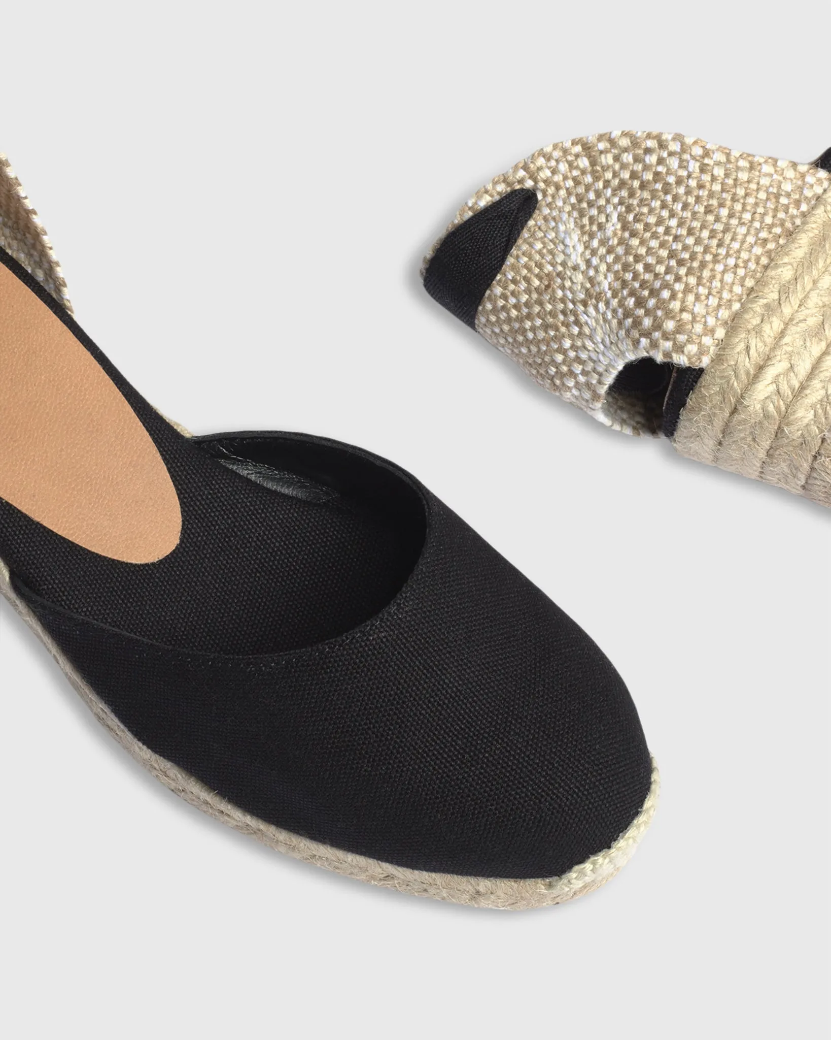 Extra Low Carina Espadrille in Black Canvas